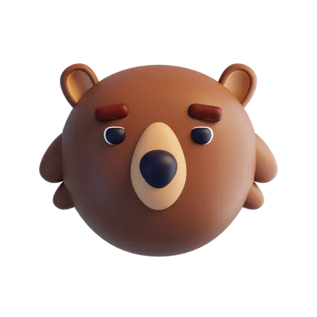 Teddy Bear Face  3D Icon