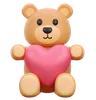 Teddy Bear Holding Heart