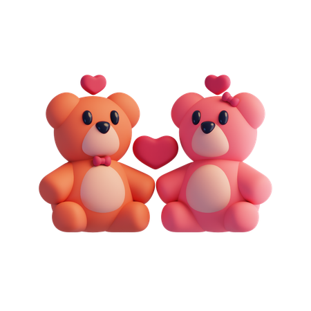 테디베어 사랑  3D Icon