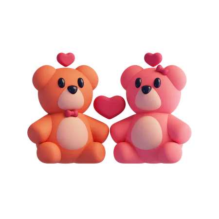 Teddy Bear Love  3D Icon