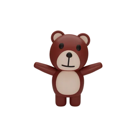 Teddy Bear Waiting For Hug 3D Icon