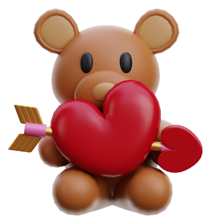 Teddy Bear with a Bow  3D Icon