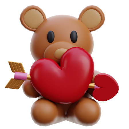 Teddybär mit Schleife  3D Icon