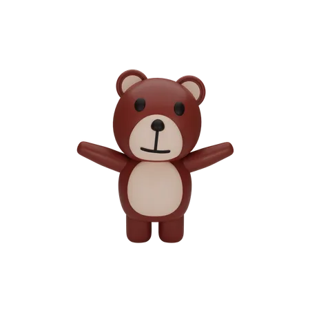 Teddybär wartet auf Umarmung  3D Icon