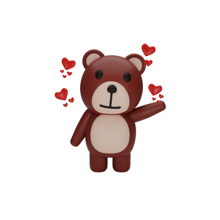 Teddybär zeigt Liebe  3D Icon