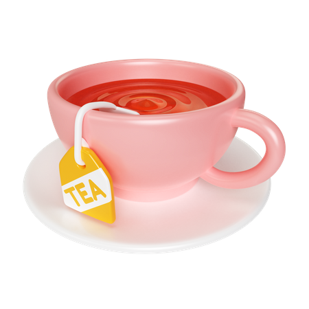 Teebeutel in einer Tasse  3D Icon