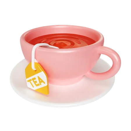 Teebeutel in einer Tasse  3D Icon