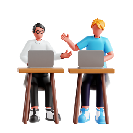 十代の議論  3D Illustration