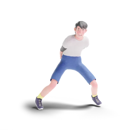 Teenager boy dancing  3D Illustration