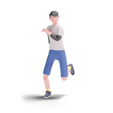 Teenager Dancing On Transparent Background 3 D Illustration 3D Illustration