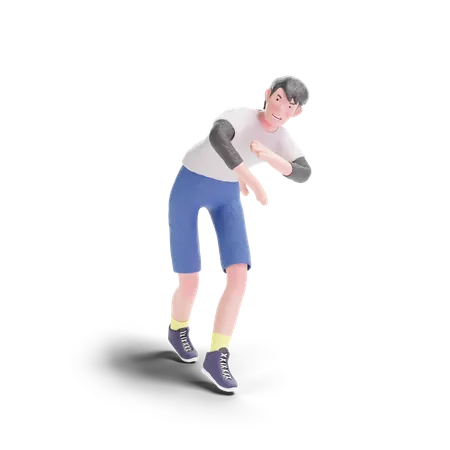 Teenager Breakdance On Transparent Background 3 D Illustration 3D Illustration