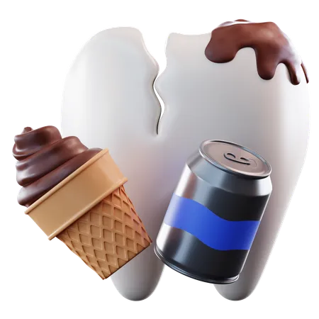 Teeth And Food  3D Icon