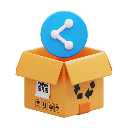 Box teilen  3D Icon