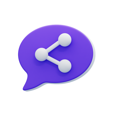 Chatblase teilen  3D Icon