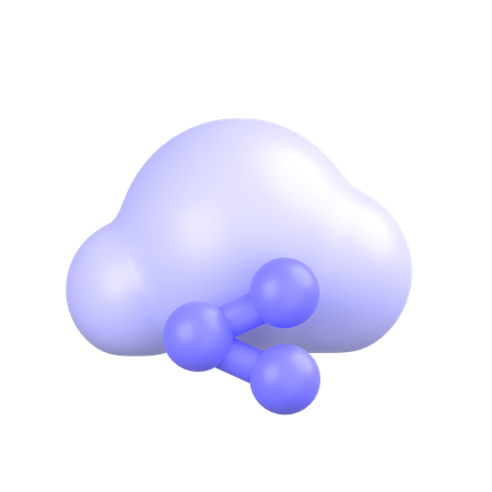 Cloud teilen  3D Icon