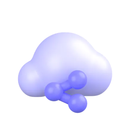 Cloud teilen  3D Icon