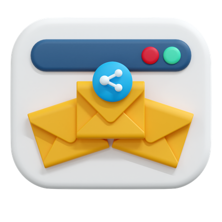 E-Mail-Nachricht teilen  3D Icon