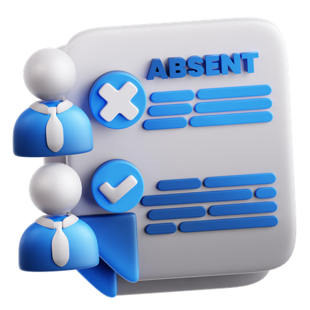 Teilnehmer abwesend  3D Icon