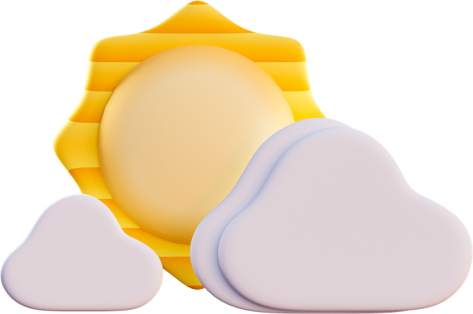 Teilweise wolkig  3D Icon