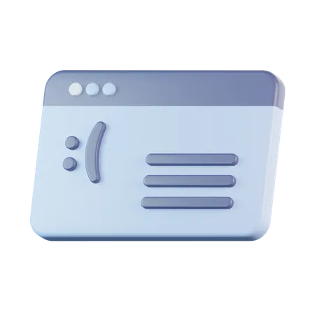 Tela azul  3D Icon
