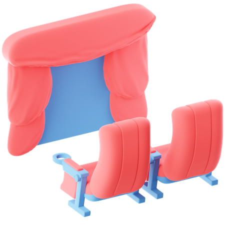 Tela de cinema  3D Icon