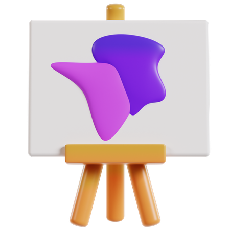 Tela de exibição de arte abstrata  3D Icon