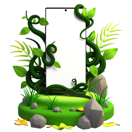 Tela do celular em branco  3D Illustration