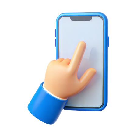 Tela móvel tocando o dedo  3D Icon