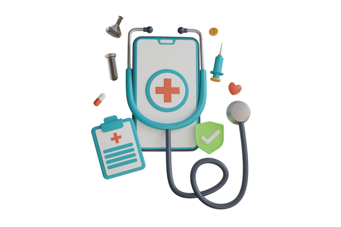 Tele Medicine  3D Icon