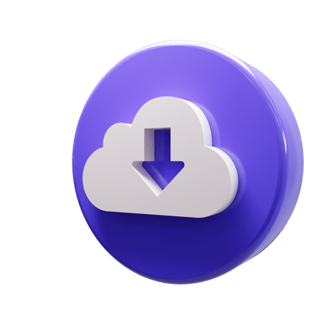 Téléchargement en nuage  3D Icon