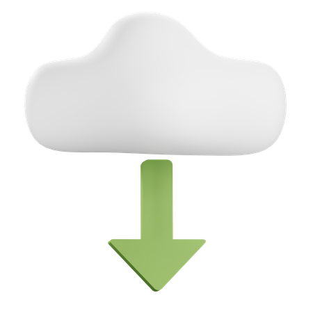 Téléchargement en nuage  3D Icon