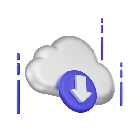 Téléchargement en nuage  3D Icon