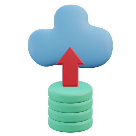 Téléchargement dans le cloud  3D Icon