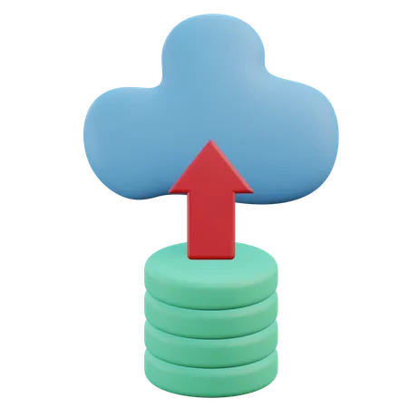 Téléchargement dans le cloud  3D Icon