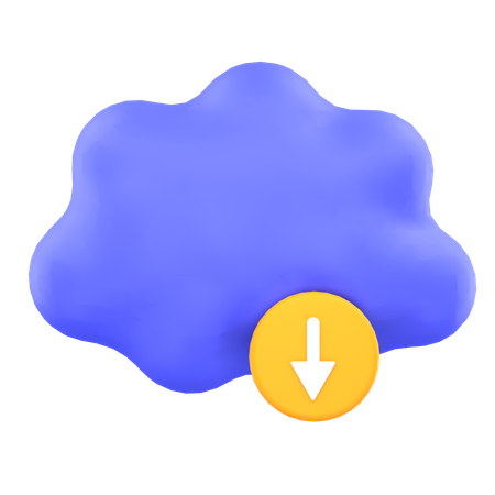 Téléchargement en nuage  3D Icon