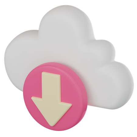 Téléchargement en nuage  3D Icon