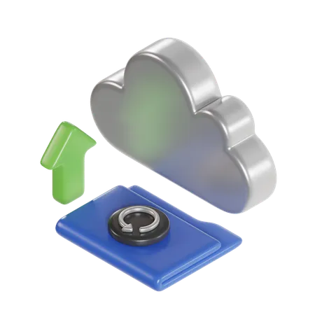 Téléchargement dans le cloud  3D Icon