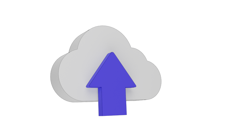 Téléchargement dans le cloud  3D Illustration