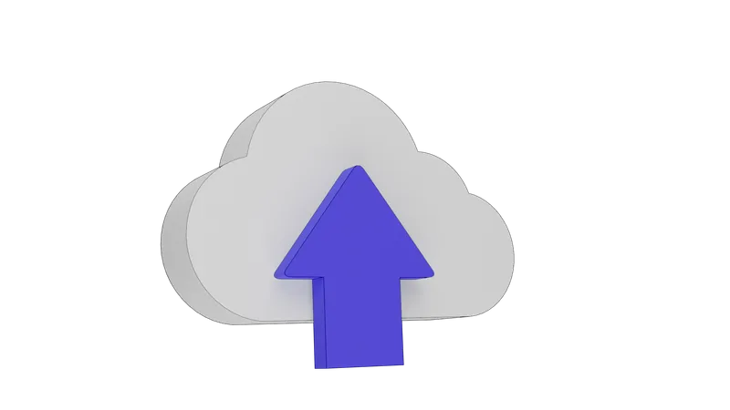 Téléchargement dans le cloud  3D Illustration