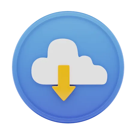 Téléchargement en nuage  3D Icon
