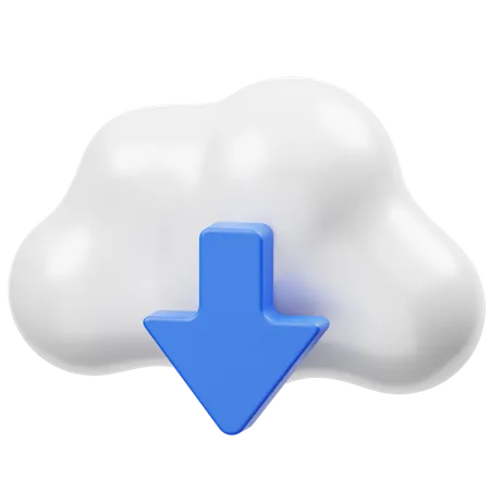 Téléchargement en nuage  3D Icon