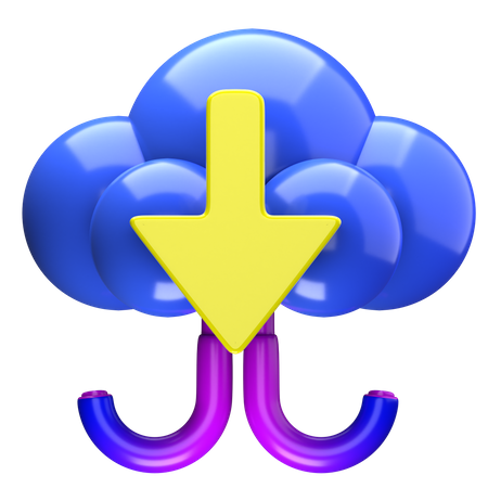 Téléchargement en nuage  3D Icon