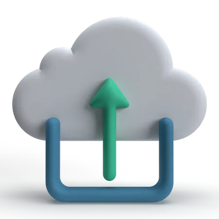 Téléchargement dans le cloud  3D Icon