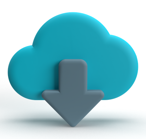 Téléchargement en nuage  3D Icon