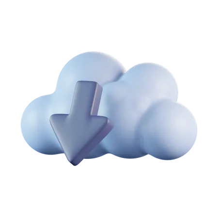 Téléchargement en nuage  3D Icon