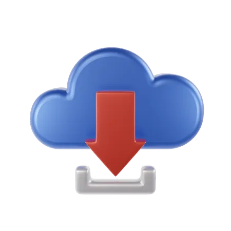 Téléchargement en nuage  3D Icon