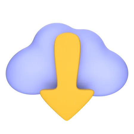 Téléchargement en nuage  3D Icon