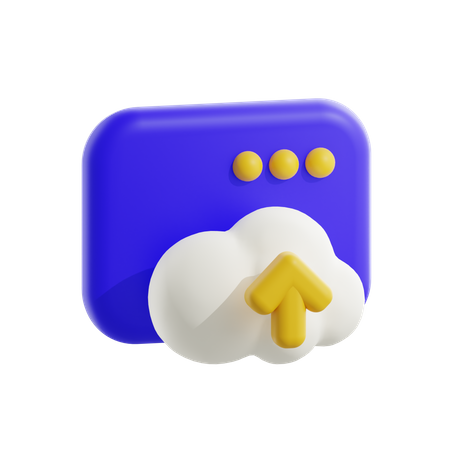 Téléchargement dans le cloud  3D Icon