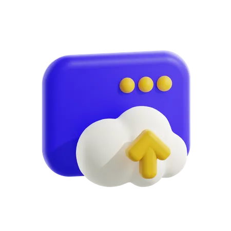 Téléchargement dans le cloud  3D Icon