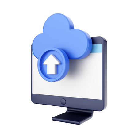 Téléchargement dans le cloud  3D Icon